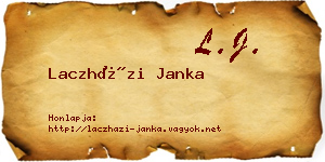 Laczházi Janka névjegykártya